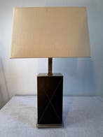 Lampe de table - Lampe XL - Laiton, Acier, Cuir, Textile