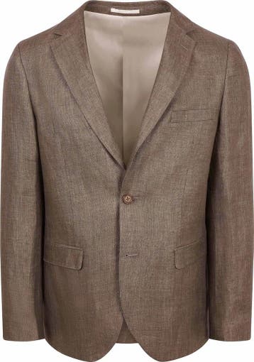Suitable Blazer Linen Twill Bruin maat Maat 52/54 (L) Heren, Maat 52/54 (L), Overige kleuren, Verzenden, Nieuw