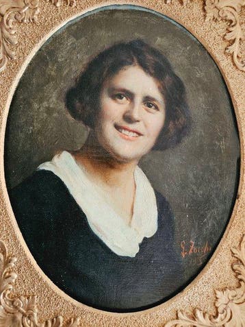 Guglielmo Zocchi (1874-1932) - Ritratto di ragazza