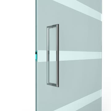 U-greep rond voor glazen deur ø 19mm - L: 519x500mm - chroom, Doe-het-zelf en Bouw, Deuren en Vliegenramen, Verzenden, Nieuw