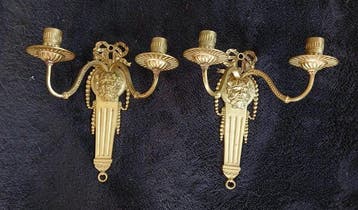 Wandkandelaar (2) - Legering - Lodewijk XVI Bacchus
