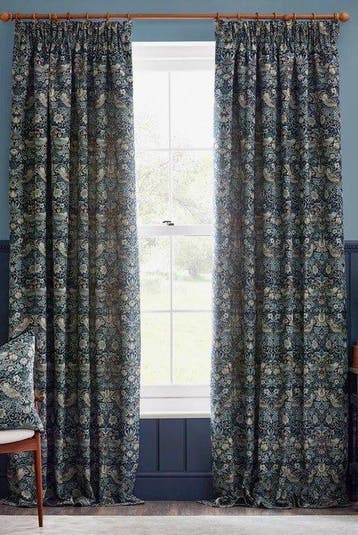 William Morris - « Strawberry Thief Indigo » – Paire de