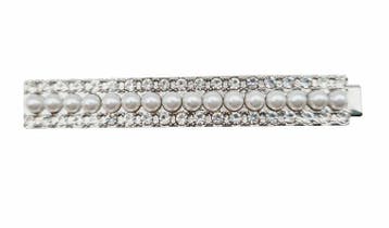 Haarspeld Duckklem 6cm – Recht – Parel & Strass Steentjes –