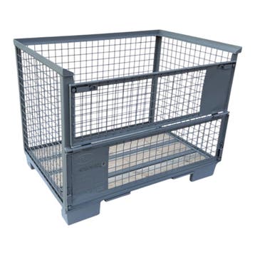 Gitterbox GB002 UIC norm nieuw grijs 1240 x 835 x 970 mm, Doe-het-zelf en Bouw, Nieuw, 100 cm of meer, 60 cm of meer, 50 cm of meer