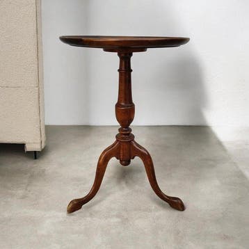 Table basse - bois et cuir