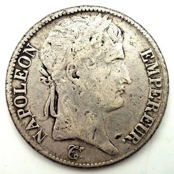 France. Napoléon I (1804-1814). 5 Francs 1812-K, Bordeaux