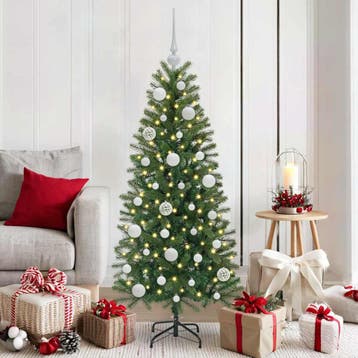 vidaXL Kerstbal Set 61 st 150 LEDs Warmwit Ø 6 cm, Verzenden