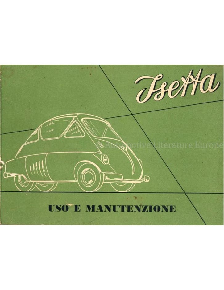 1953 ISO ISETTA INSTRUCTIEBOEKJE ITALIAANS, Auto diversen, Handleidingen en Instructieboekjes, Ophalen of Verzenden