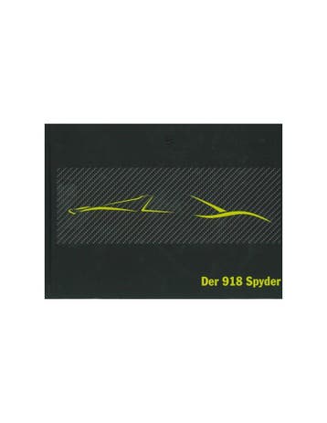 2013 PORSCHE 918 SPYDER HARDCOVER BROCHURE DUITS, Ophalen of Verzenden, Nieuw