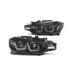 Phares Led Pour Bmw F30 F31 11-15 Tru Drl Noir, Verzenden