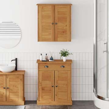 vidaXL Badkamermeubel Set VIGO 2 st Bruin en Honingbruin, Verzenden
