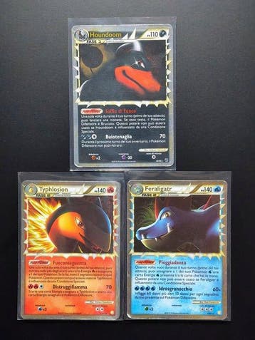 Pokémon - 3 Card - Typhlosion Prime Cosmo Holo - Feraligatr, Nieuw