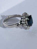 Ring Platina Saffier - Diamant - 3,45ct Sapphire ring, Nieuw