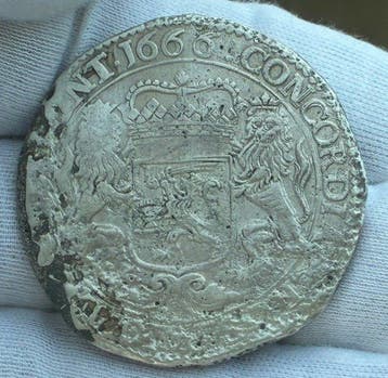 Nederland, Deventer. Zilveren Rijder of Ducaton 1666 /