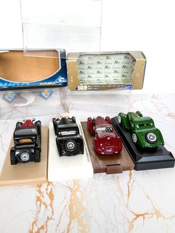 Solido, Brumm, Guisval 1:43 - Modelauto (4) - 4x Vintage, Nieuw