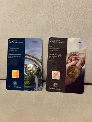 Andorra. 2 Euro 2021 Meritxell + Elderly Care (2 monete)