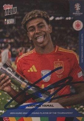 2023 Topps Lamine Yamal #62 Hand Signed - Spain - Rookie