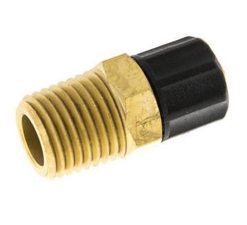 6x4 & 1/4NPT Raccord Poussoir Droit en Laiton avec Filets, Bricolage & Construction, Verzenden