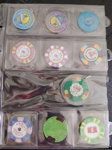 Europa. Lot 90 stuks casino clips (Zonder minimumprijs)
