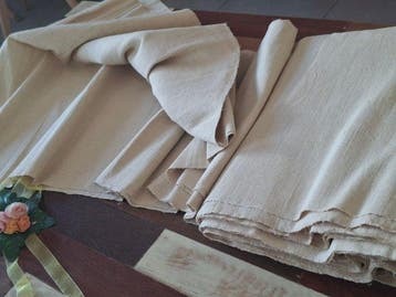 Gros rouleau de lin ancien d’un excellent grammage – 15