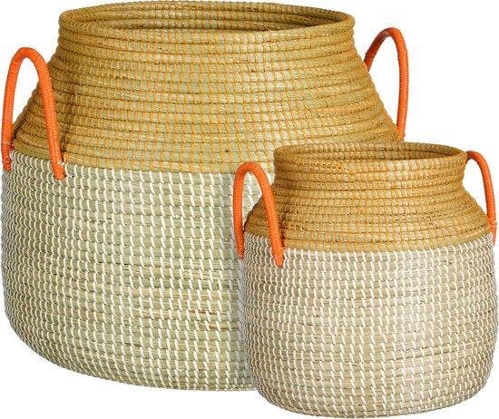 2dekans | Mica Decorations Milou Opbergmand - Set van 2 -, Huis en Inrichting, Woonaccessoires | Overige, Ophalen of Verzenden