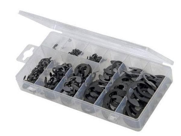 Veiling - Assortiment E-clip Borgringen 300-delig, Doe-het-zelf en Bouw, IJzerwaren en Bevestigingsmiddelen, Nieuw