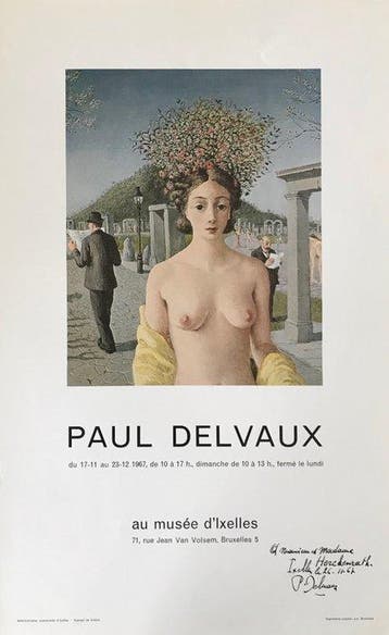 Paul Delvaux - Paul Delvaux au musée dIxelles - 1967, Antiek en Kunst