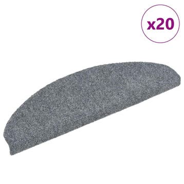 vidaXL Trapmatten Zelfklevend 20 stuks 65x21x4 cm Lichtgrijs, Verzenden