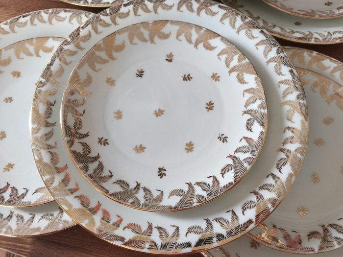 Tafelservies voor 6 (22) - Porselein - Limoges, Antiek en Kunst, Antiek | Meubels | Tafels