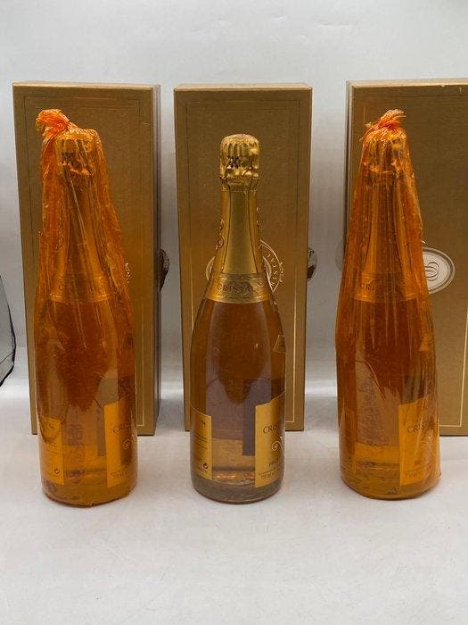 1999 Louis Roederer, Cristal - Reims - 3 Flessen (0.75, Collections, Vins