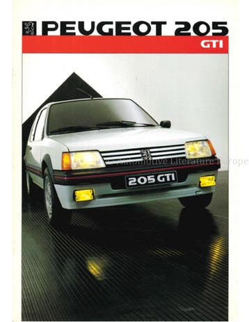 1986 PEUGEOT 205 GTI BROCHURE NEDERLANDS, Nieuw