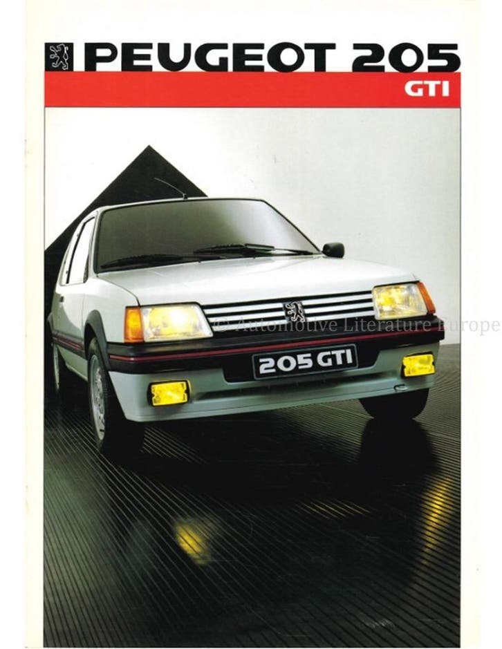1986 PEUGEOT 205 GTI BROCHURE NEDERLANDS, Boeken, Auto's | Folders en Tijdschriften