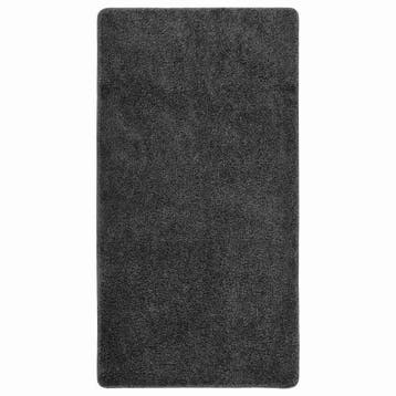 vidaXL Vloerkleed shaggy anti-slip 80x150 cm donkergrijs, Verzenden, Nieuw
