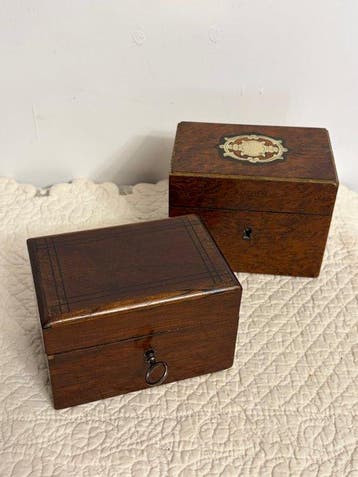Doos (2) - Hout - Spaarpot Napoléon III