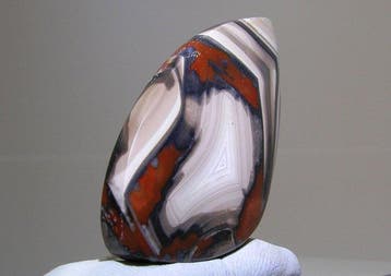 Agaat Cabochon - Hoogte: 44.6 mm - Breedte: 24.6 mm- 9.5 g -