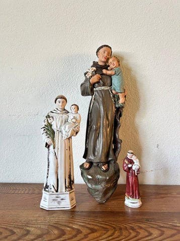 sculptuur, Heilige Antonius van Padua met kindje Christus -