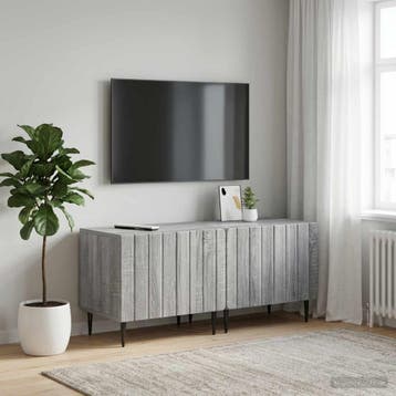 vidaXL Tv-meubel Grijs Sonoma Bewerkt hout, Verzenden