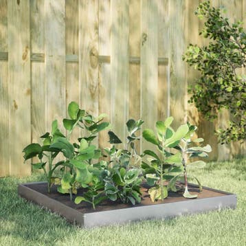 vidaXL Plantenbak verhoogd 100x100x18,5 cm gegalvaniseerd, Verzenden, Nieuw
