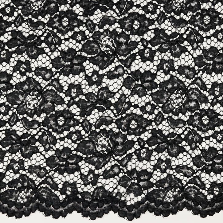 10 meter kant stof - Zwart - 100% polyester, Hobby en Vrije tijd, Stoffen en Lappen, 120 cm of meer, 200 cm of meer, Zwart, Nieuw