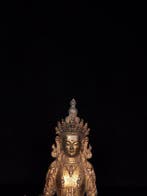 Bouddha de la longévité - Cuivre - Fin du XXe siècle, Antiquités & Art