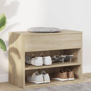 vidaXL Schoenenbank 60x30x45 cm bewerkt hout sonoma, Verzenden