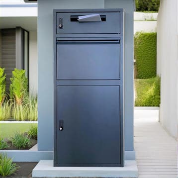 Postvak Gescheiden - Pakketbrievenbus - ParcelXL® DuoBox -, Tuin en Terras, Verzenden, Nieuw, Staal, Staande brievenbus