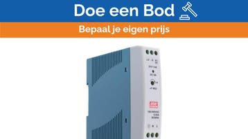 Bieden: Mean Well MDR-20-24 DIN Rail Power Supply 24V 1A, Ophalen of Verzenden, Nieuw