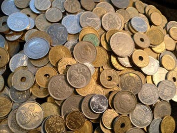 Spanje. Lot of 1.3+ kg of vintage coins (Zonder