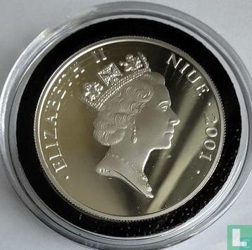 Niue 10 dollars 2001 (PROOF) Louis de Freycinet and sail..., Verzenden, Losse munt, Goud