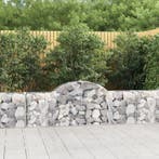 vidaXL Schanskorven 2 st gewelfd 200x30x60/80 cm, Tuin en Terras, Bloempotten, Verzenden, Nieuw
