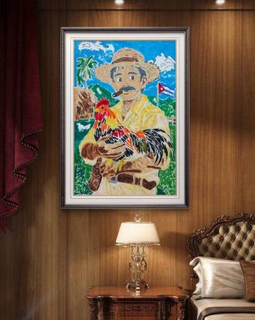 Charles Farigola - Guajiro cubano con gallo