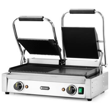 Contact-/Paninigrill | Dubbel | Glad/Gegroefd Oppervlak, Verzenden, Nieuw in verpakking