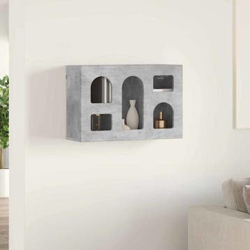vidaXL Hangkast met plank ELST Betongrijs 60 x 20 x 40 cm, Verzenden