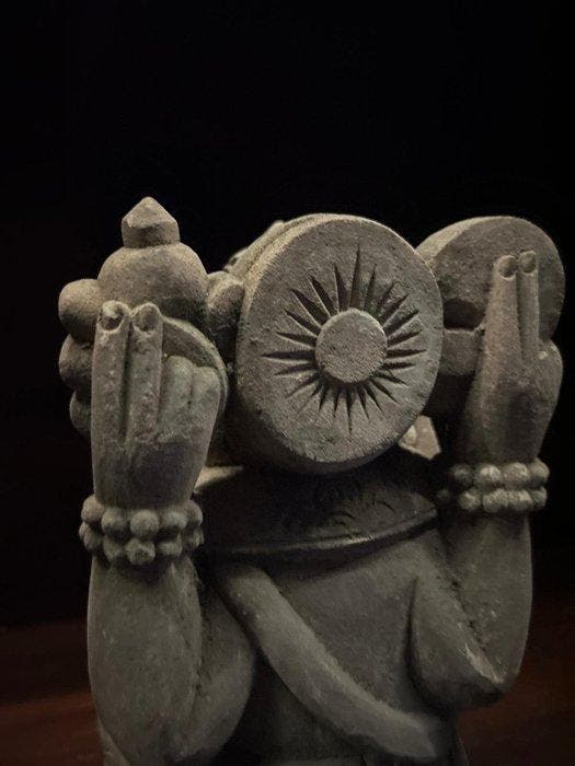 Statua di Ganesh in Pietra antica – Bali – - Beeld - Ganesha, Antiquités & Art, Art | Art non-occidental